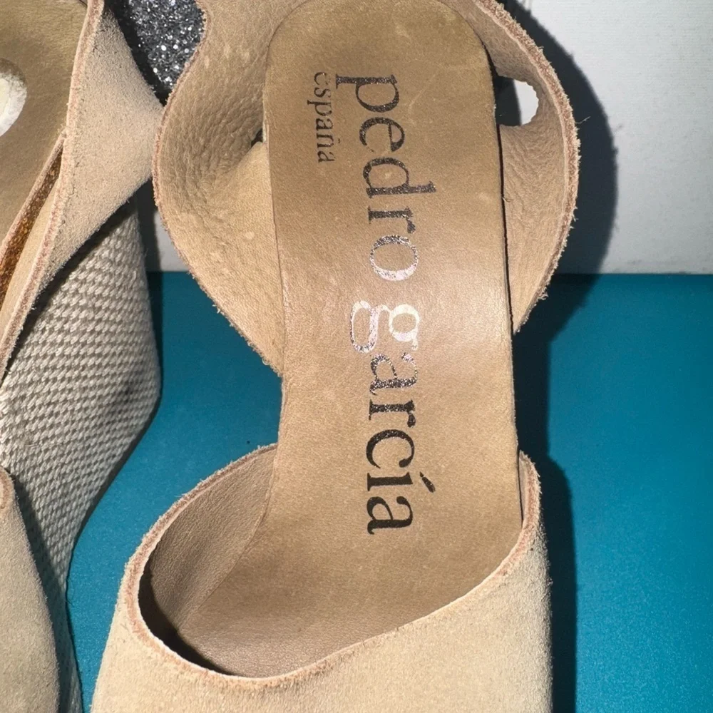 Pedro Garcia Beige Platform Sandals